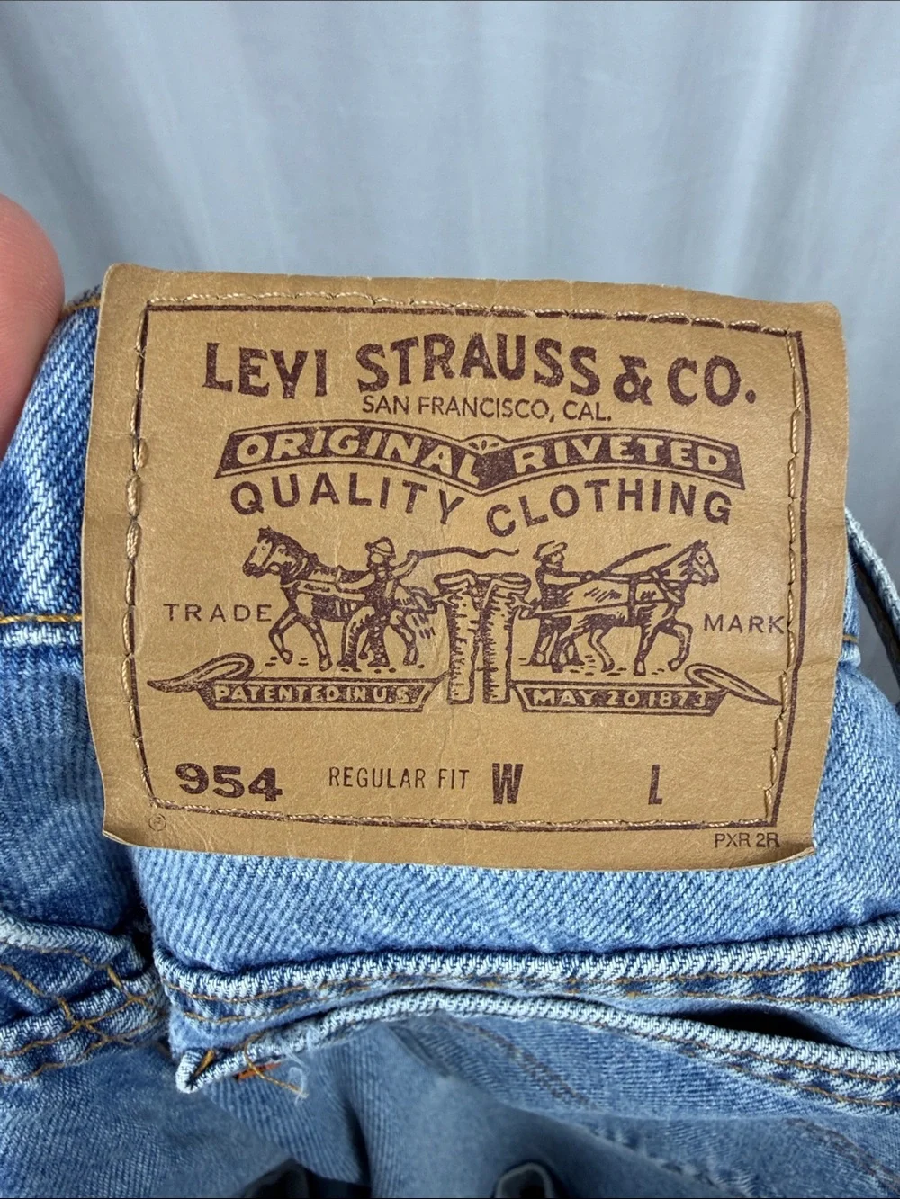 Vintage Levi's 954 Denim Jean Shorts‎ Orange Tab.